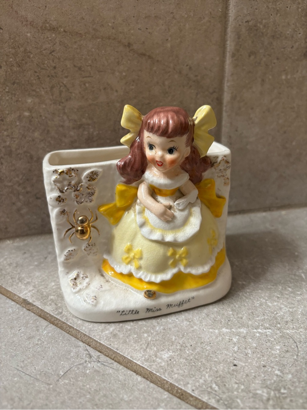 Napco Little Miss Muffet Ceramic Holder